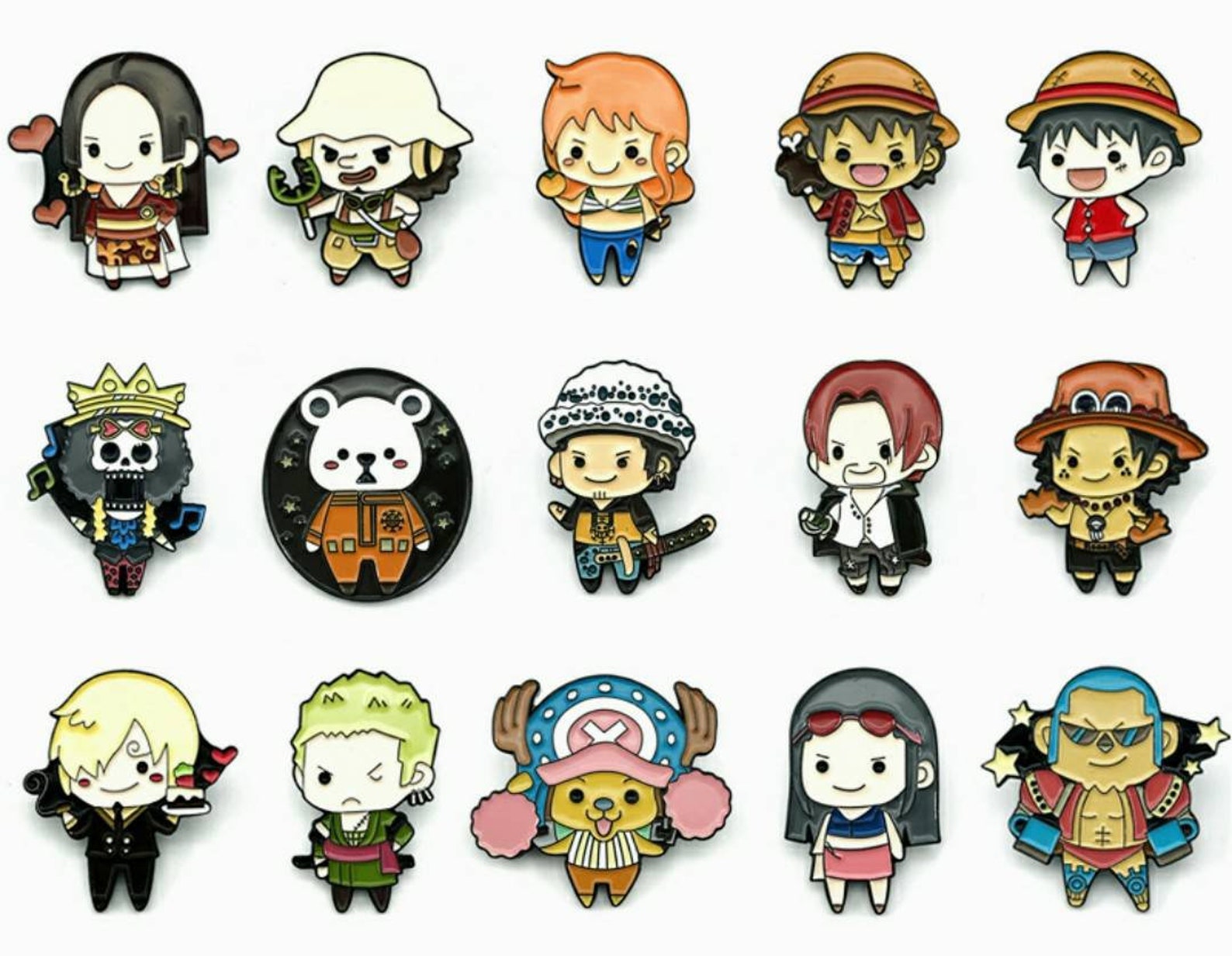 One Piece Zinc Pins/Pirate Comic Pin Badges/Cute Pins/Cartoon | Etsy