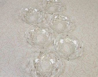 Crystal/Glass Chandelier bobeche Replacements, Glass, Elegant, 1970s