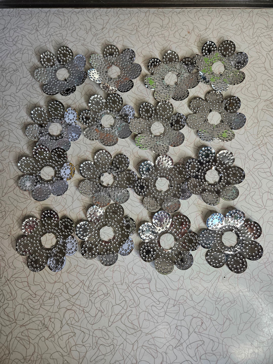 Vintage Light Metal Reflectors, Antique Reflectors, Metal, TIN, Vintage