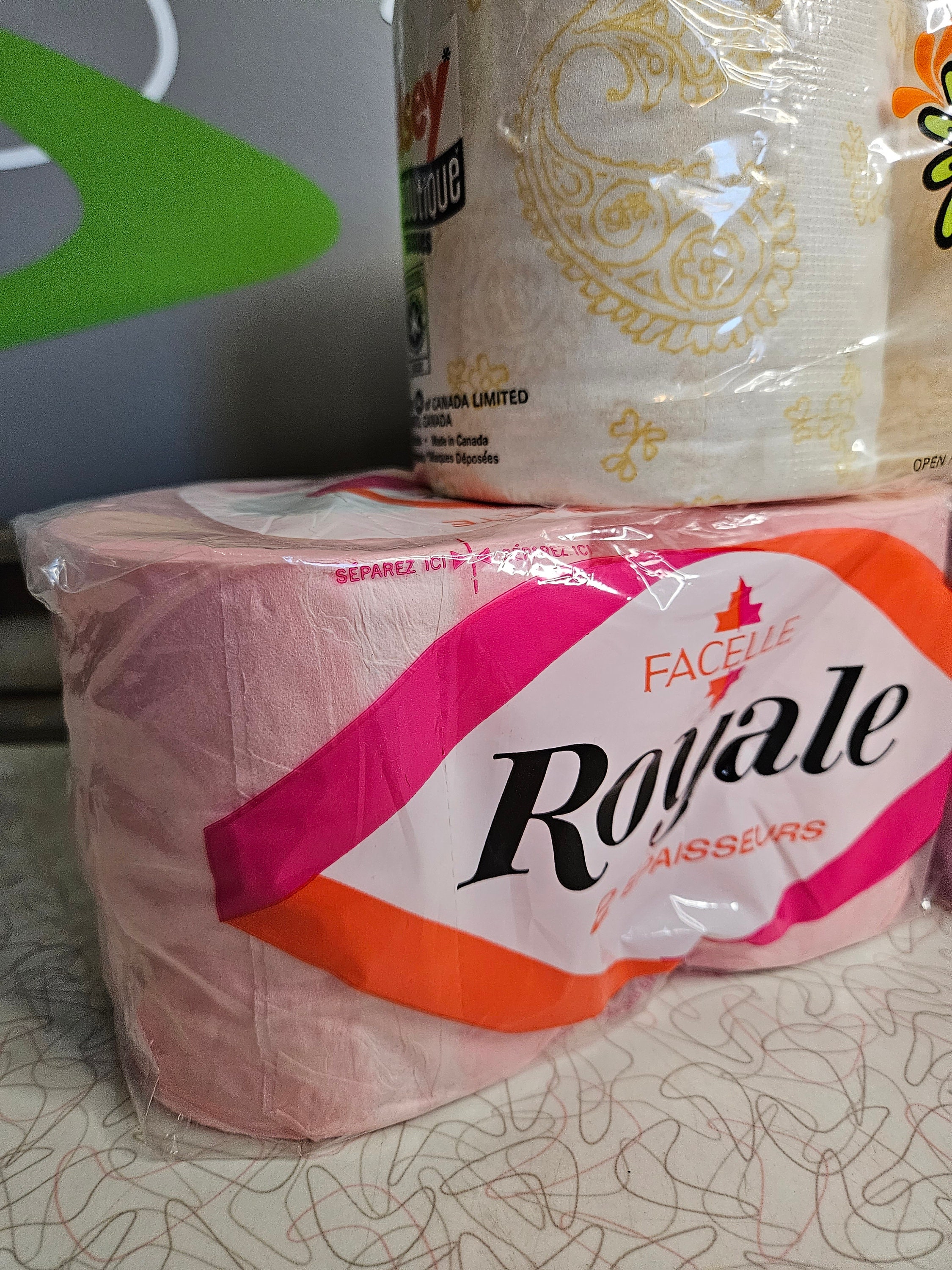 Vintage Toilet Paper Bathroom Purple Pink Printed Decor Etsy