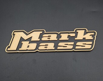 3D logo MARK BASS gold 150 mm\5.9"