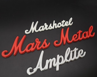 Personalized badge in Marshall style. Various colors and sizes