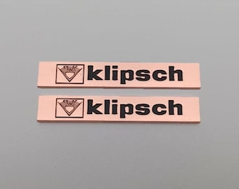 Ensemble 2 pièces. Logo Klipsch en métal cuivré (76 mm) 3"