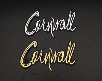 Set Cornwall Style Speaker Logo Badge | Vintage Emblem | Speaker Badge Replacement | Audio Logo Decor