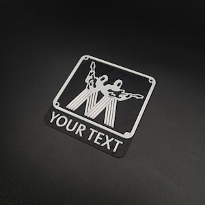 Custom Music Man Style Badge \ Various colors and sizes