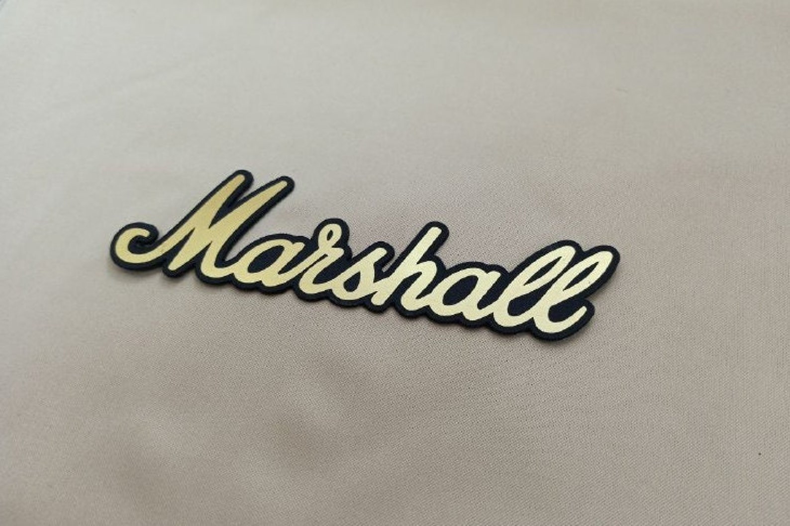 Marshall Logo on Amplifier in Gold Silver and White Etsy