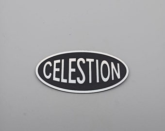 CELESTION logo silver 125 mm = 4.9"