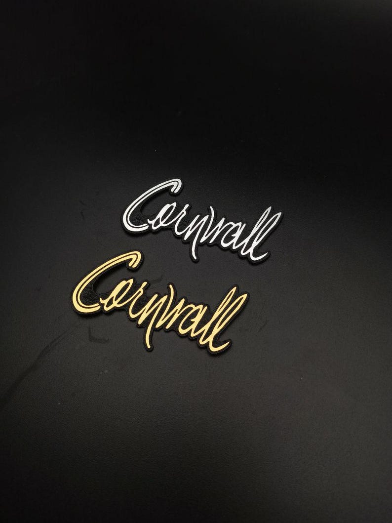 Set Cornwall Style Speaker Logo Badge | Vintage Emblem | Speaker Badge ...