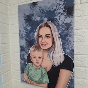 Digital portrait from photo, Art photo retouching, Print on canvas, Photo for instagram, photo logo, drawing from photo