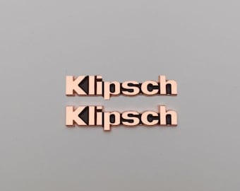 Set 2 pcs. Klipsch copper metal logo (50mm) 2&quot;