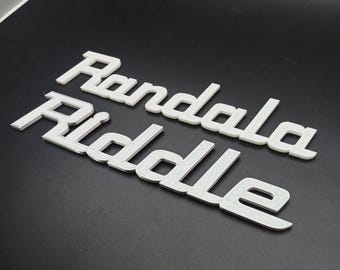 Personalized Randall Style Badge \ Various Colors and Sizes