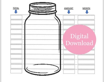 Monthly Savings Goal Tracker - Printable