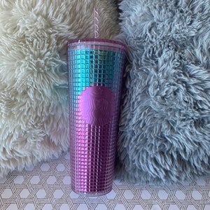 Starbucks Blue and Pink Bling soft to the touch Tumbler