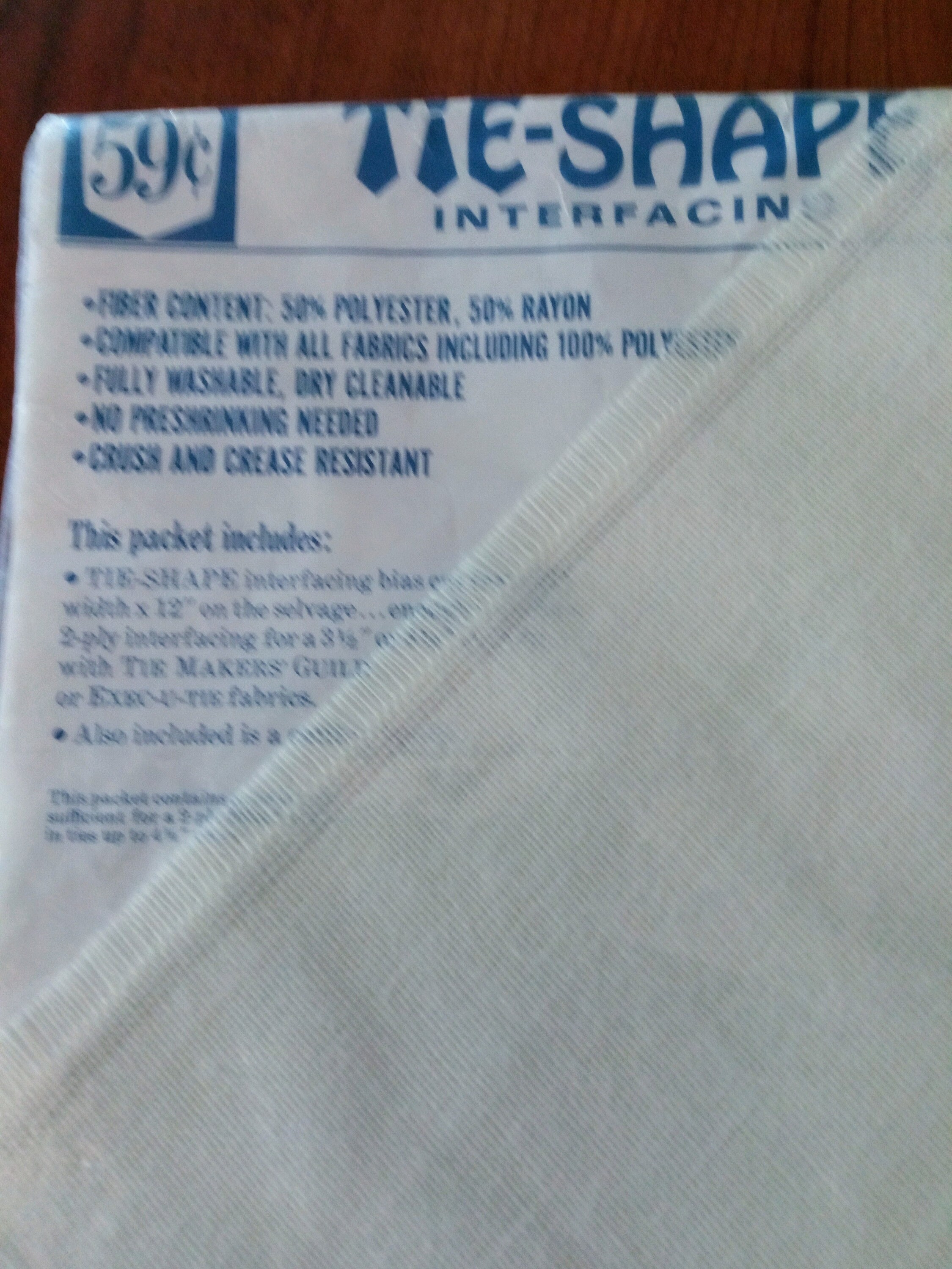 INTERFACING for Ties TieShape Interfacing Polyester Etsy