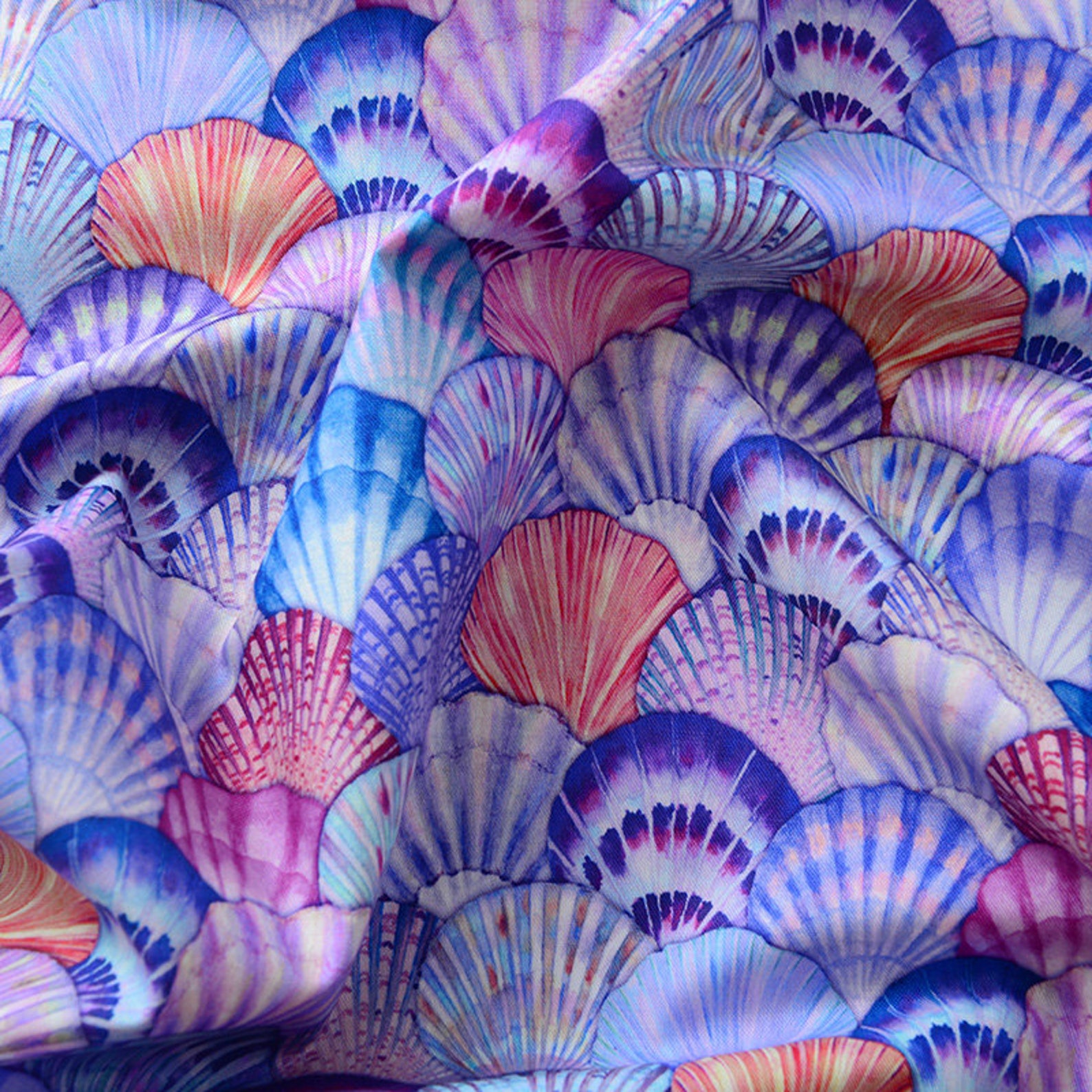 Seashell Fabric cotton seashell fabric cotton fabric Etsy