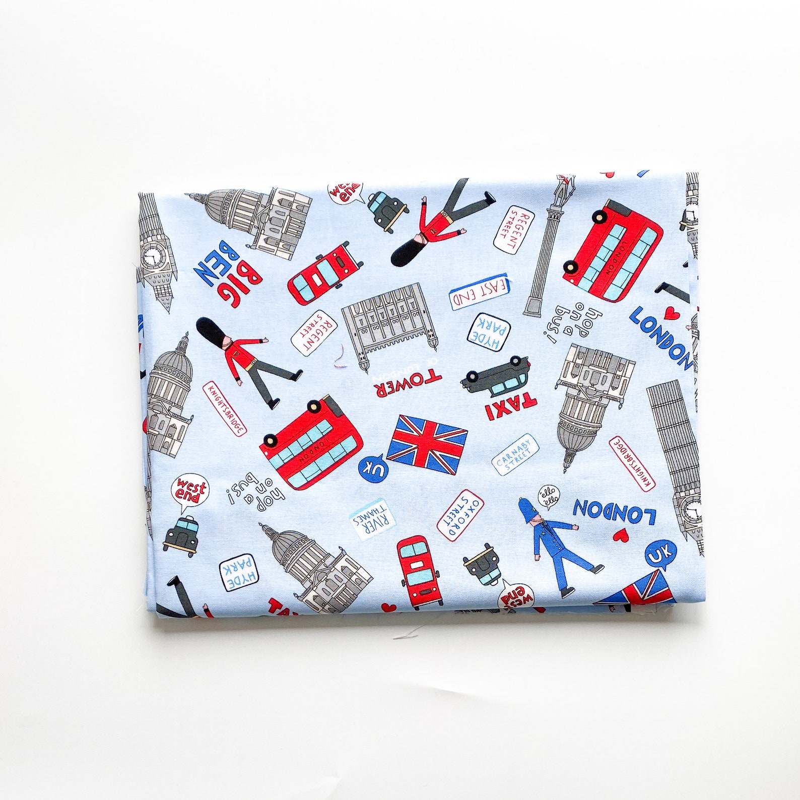 London Themed Cotton Fabric Quilting Cotton Fabric London Etsy