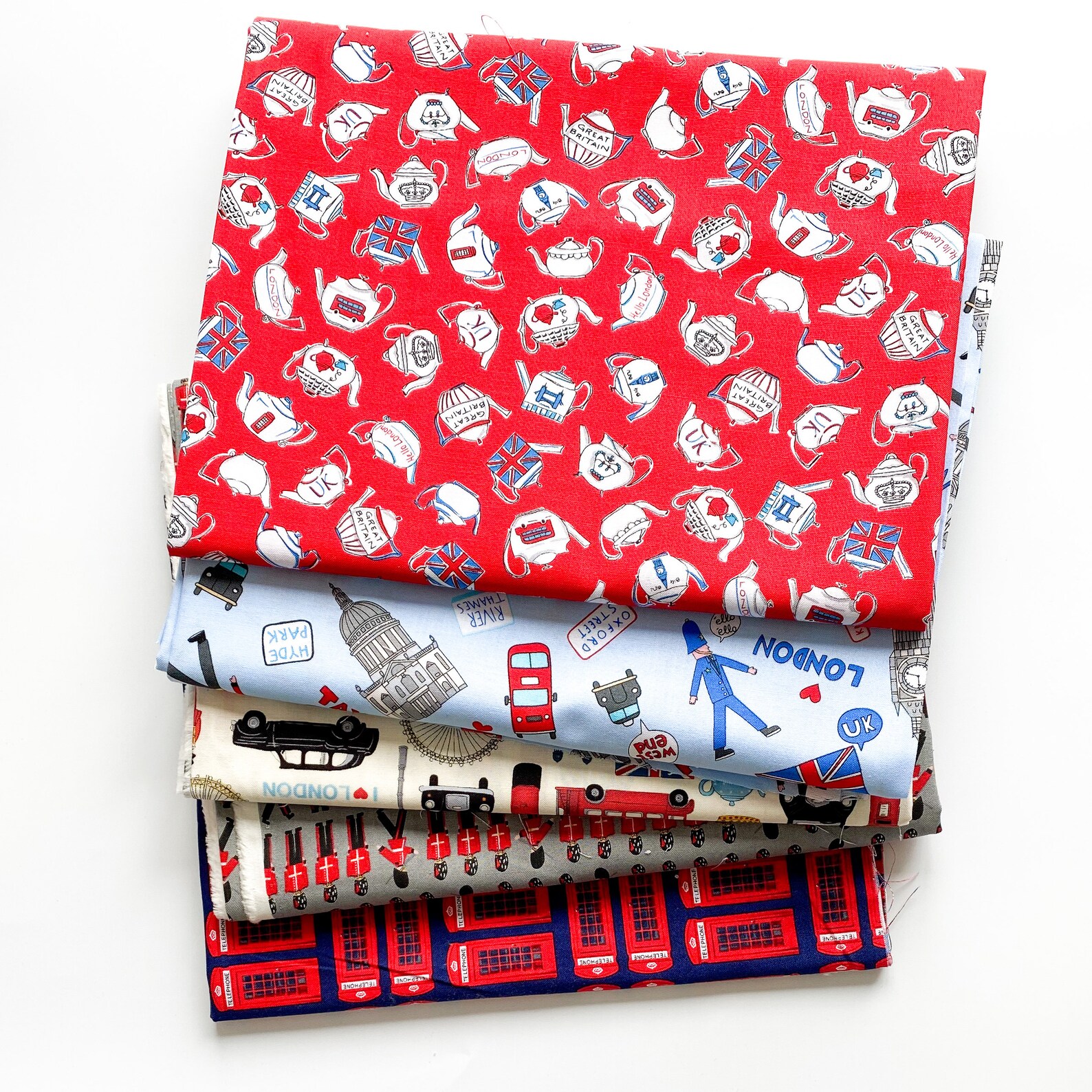 London Themed Cotton Fabric Quilting Cotton Fabric London Etsy