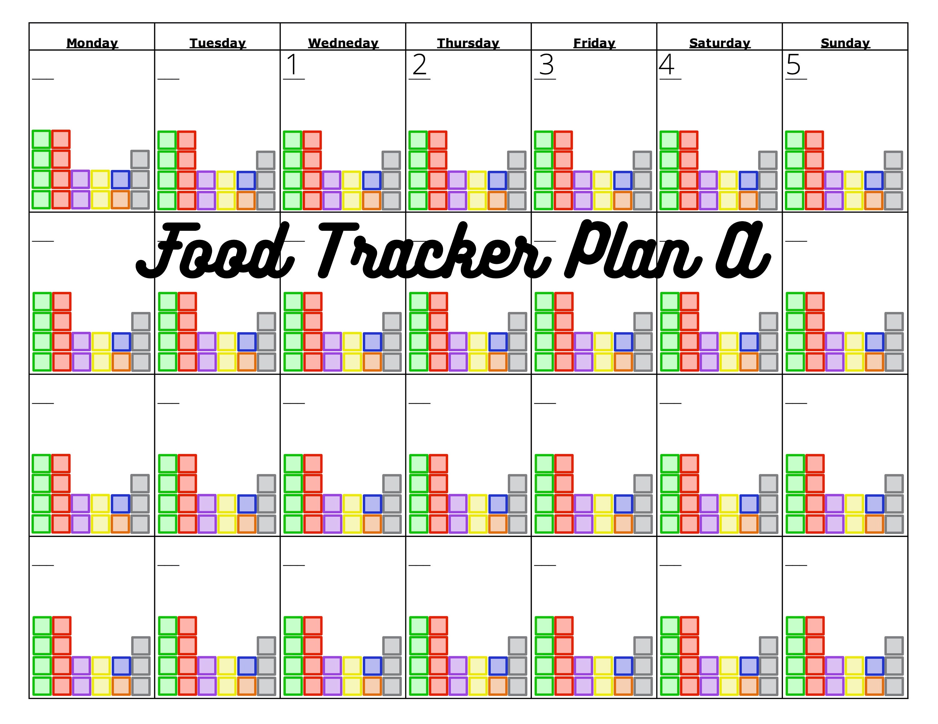 portion fix food tracker - etsy