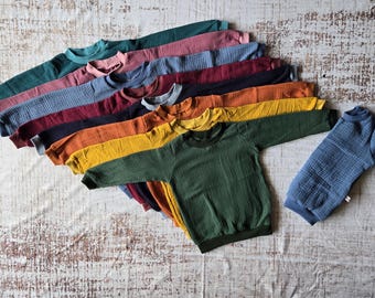 Musselin Kinder Shirt ab Größe 62-140, wählbar in Kurz- oder Langarm, verschiedene Farben