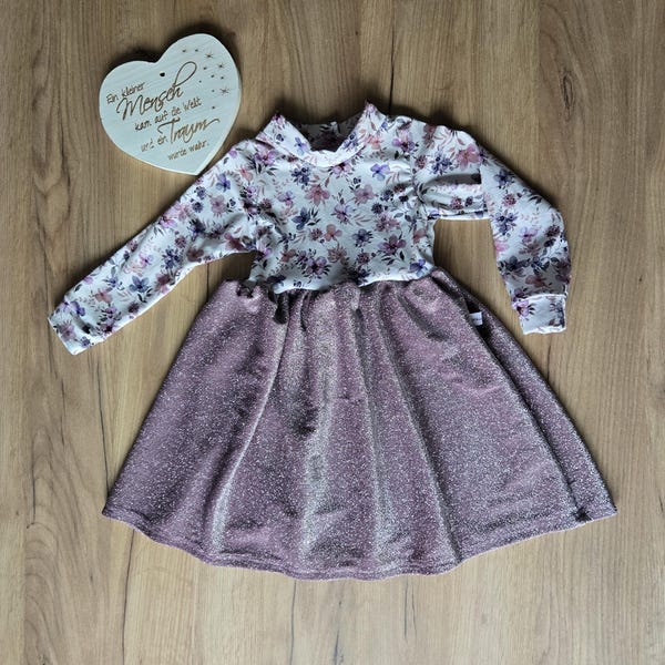 Girls' glitter dress, twirl dress from size 86-140