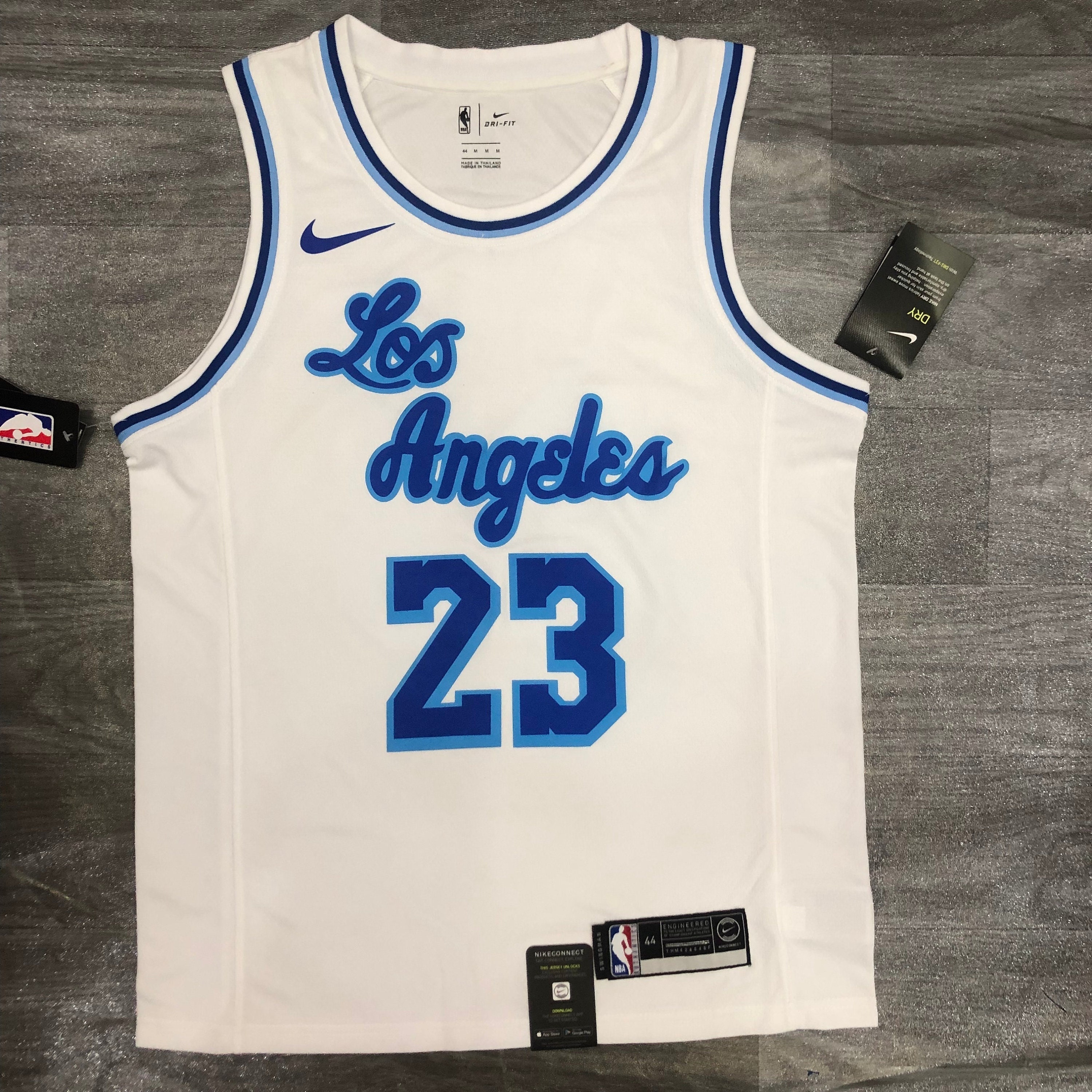 Blue and white lakers NBA Los Angeles Jersey 23 | Etsy