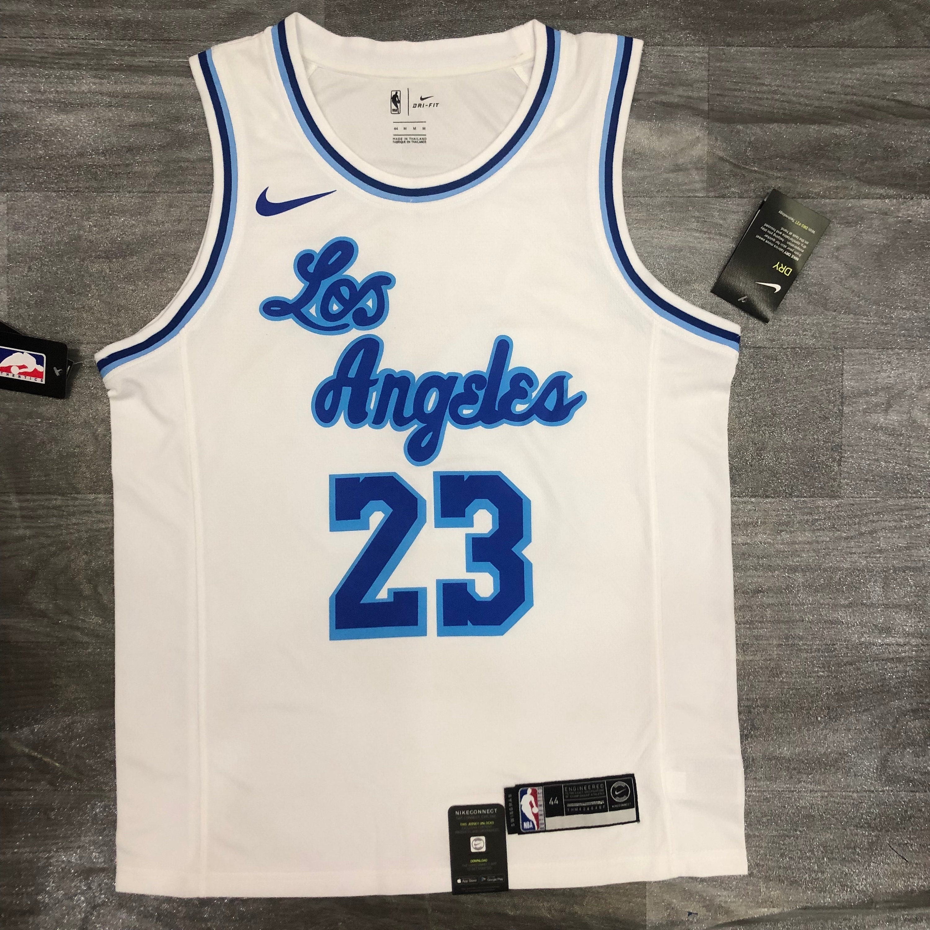 Blue and white lakers NBA Los Angeles Jersey 23 Etsy
