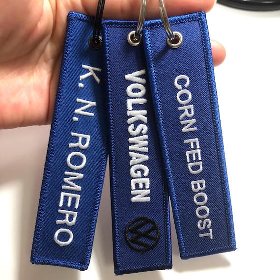 Custom Embroidered Jet Tag, Personalized Double-sided Custom Jet