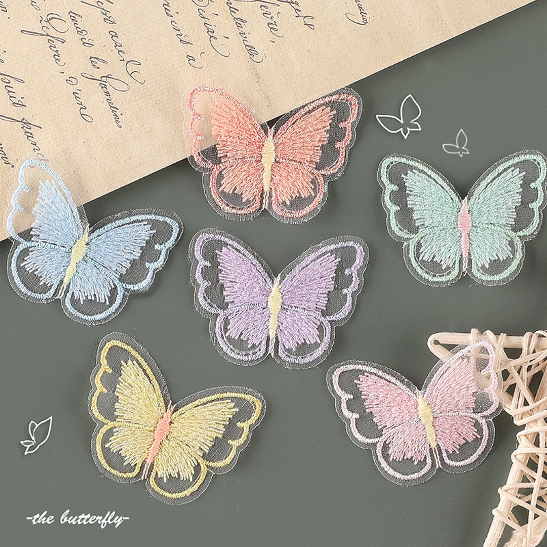 Butterfly Embroidered Lace Patch, Sew on Patch, Butterfly Applique ...