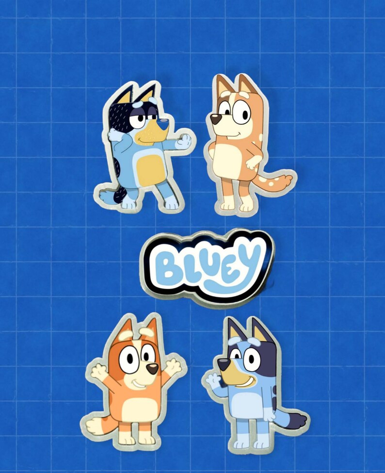 Bluey Heeler Family 5 Piece Cookie Cutter Set Etsy