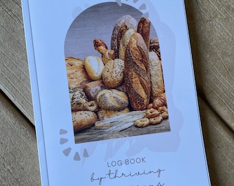 Broodbakboek + baklogboek (zuurdesem, zuurdesemcadeau, Valentijnsdagcadeau)