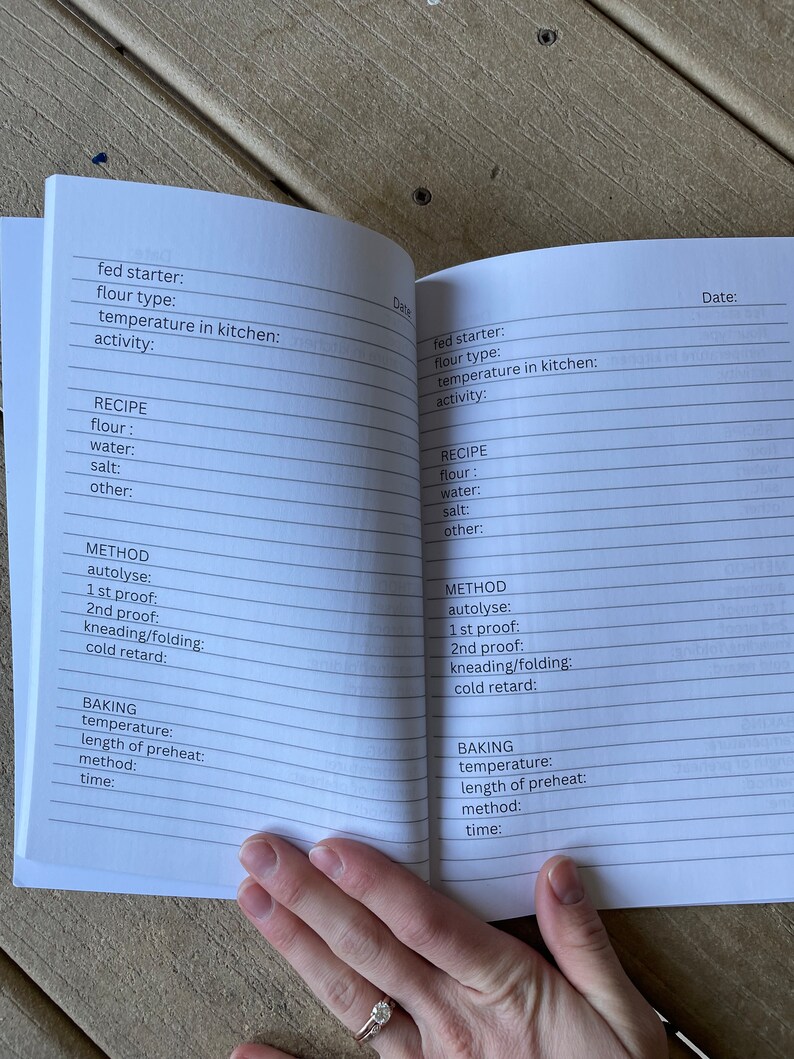 Bread Making Book + Baking Logbook (sourdough, Sourdough Gift, Valentine's Day Gift) - Etsy