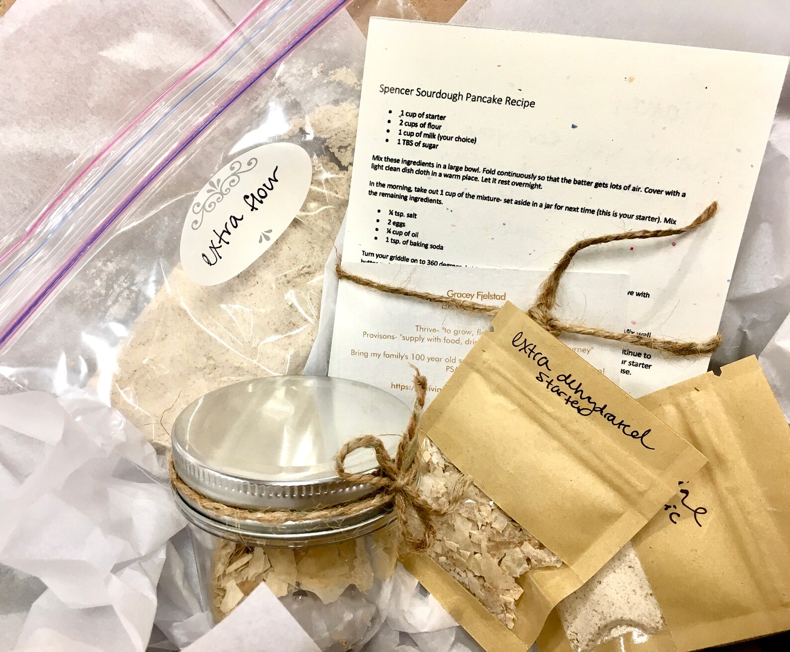 Beginner's Organic Sourdough Starter Kit Perfect Gift Etsy