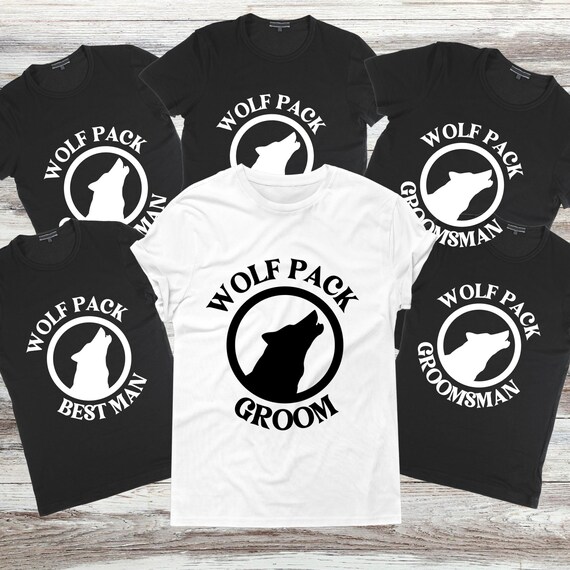 Bachelor Party Groom's Wolf Pack T-Shirt Bachelor Party Groom's Wolf Pack T-Shirt
