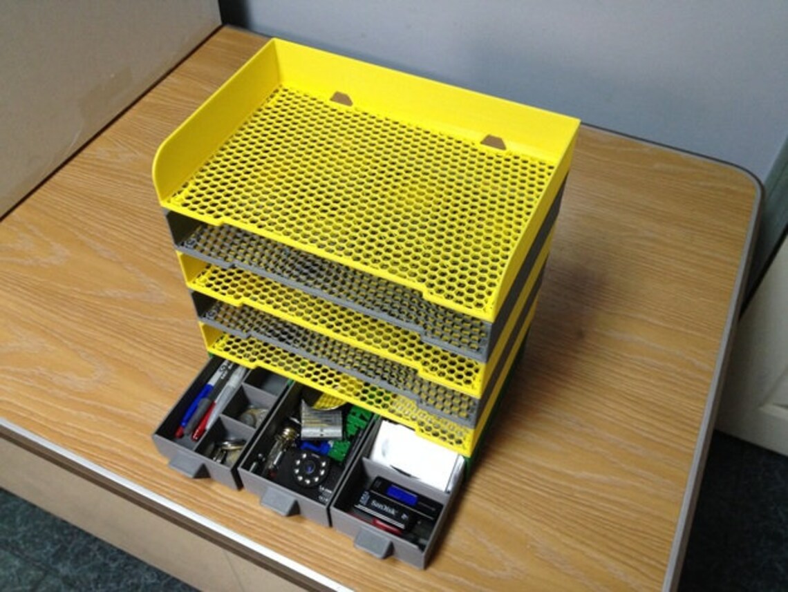 Desk Paper Tray and Organizer STL Model for 3D Printing 3D Etsy