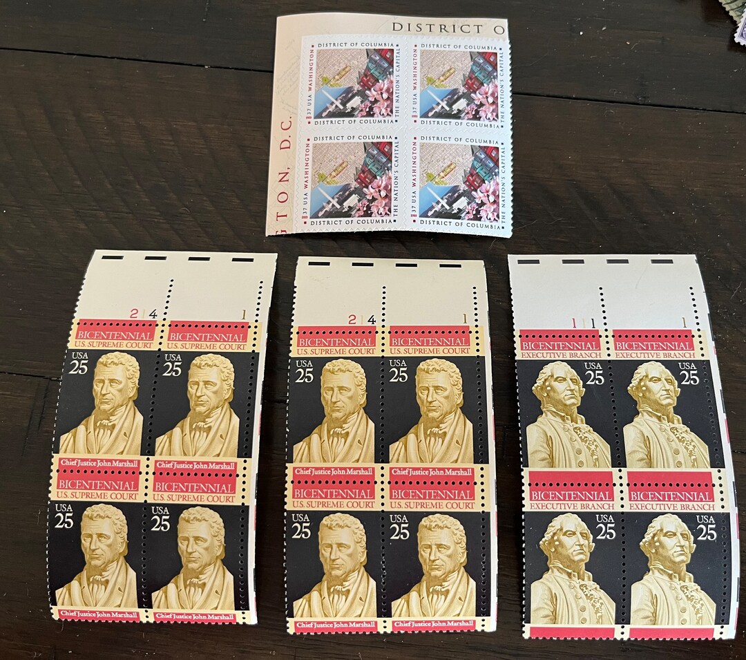 Bicentennial US Stamp Blocks DC Stamp Blocks US Stamp Blocks for