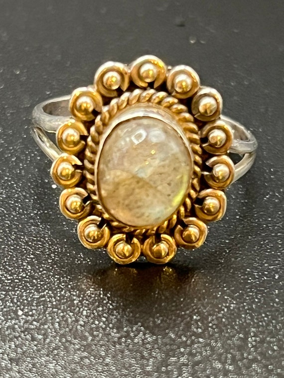 Vintage Sterling Silver Labradorite Ring; 925 Lab… - image 6