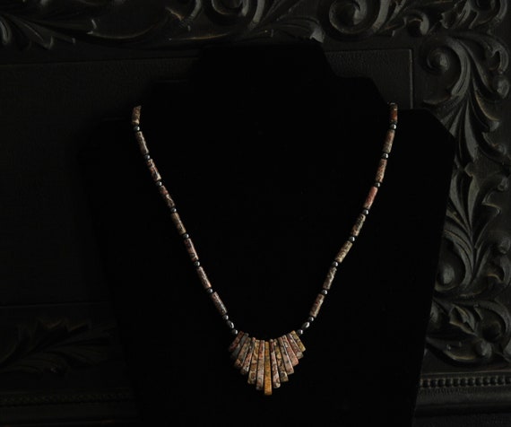 Jasper and Hematite Cleopatra Necklace; Jasper an… - image 2