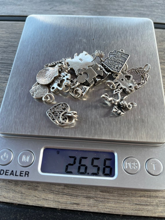 Set of 14 Sterling Silver Charms; 925 Assorted Ch… - image 2