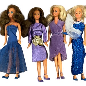 Vintage 1980s Glamour Gals Dolls: Hong Kong Collectibles, Lot of 4