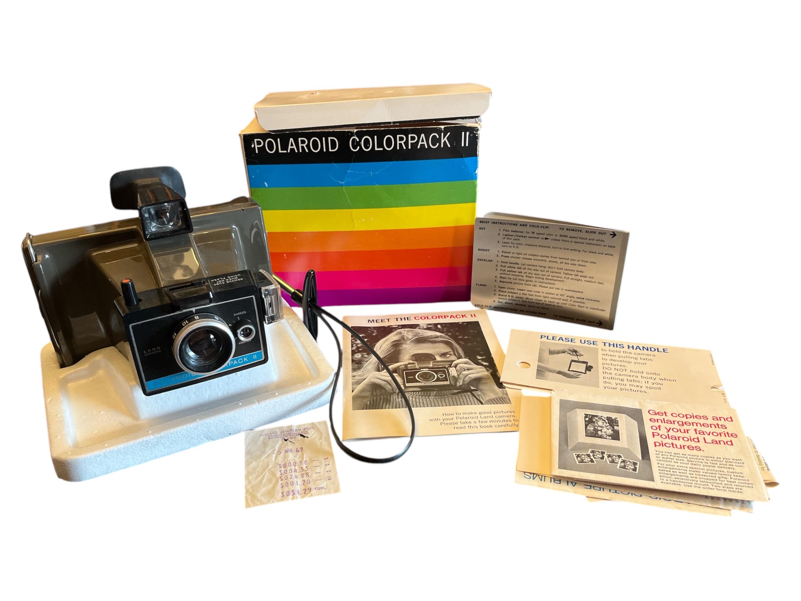 Vintage Polaroid Colorpack II Land Camera IOB Untested, With