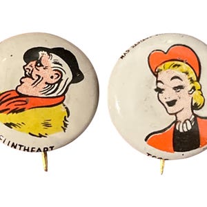 Vintage Kellogg&#39;s Pep Cereal Pins: 1940s Cartoon Characters