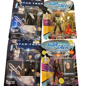 90’s Star Trek Lot; Star Trek The Next Generation Figures Lot; Four Vintage Star Trek Figures IOP