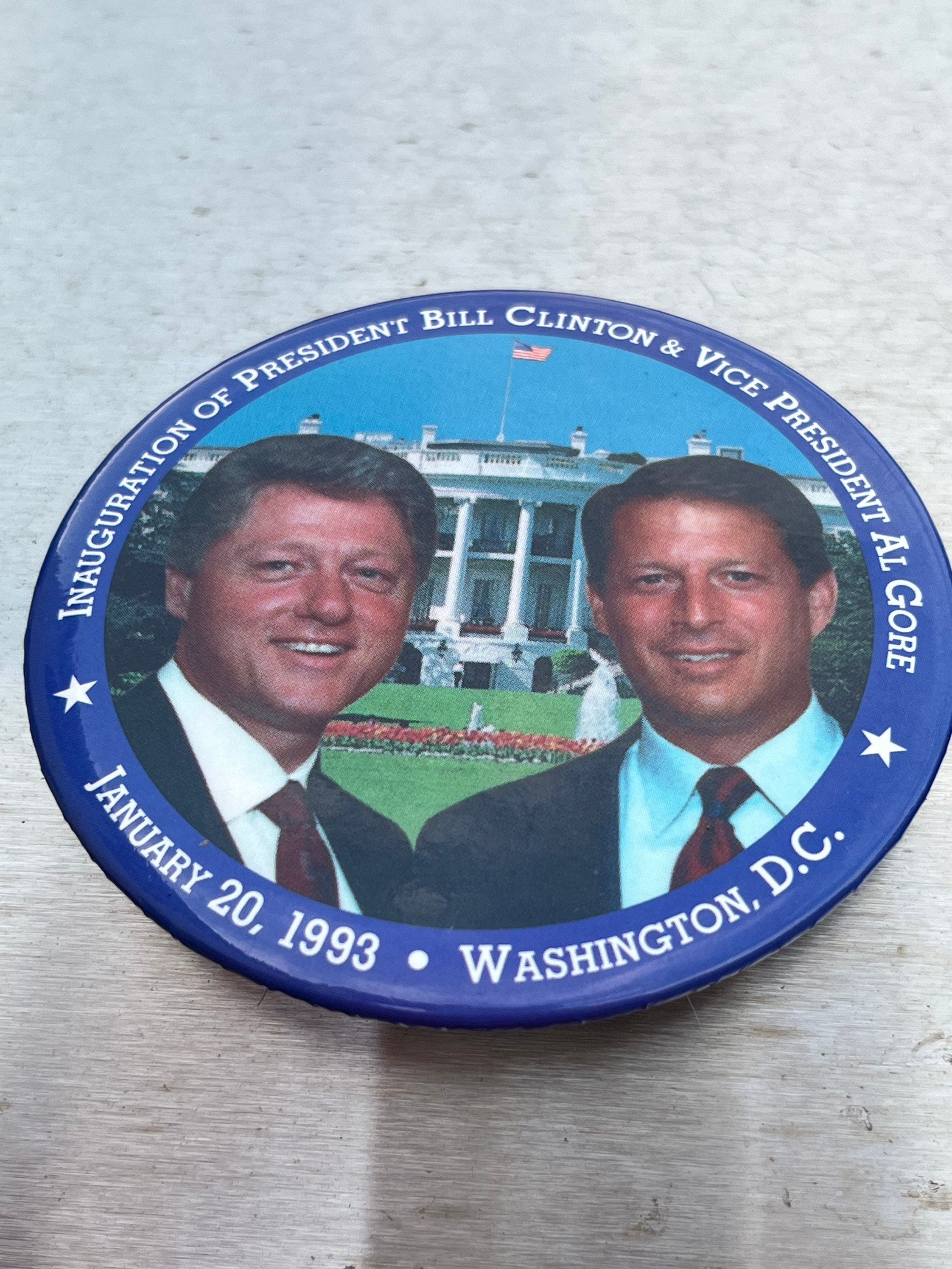 Vintage 1993 Clinton Inauguration Pins: Bill, Hillary, Al Gore - Etsy