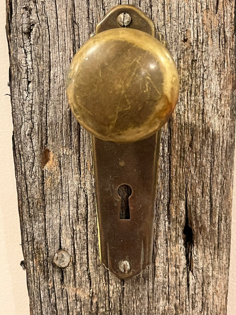 Vintage Door Knob Wall Decor Vintage Door Knob Hook Repurposed Wood and