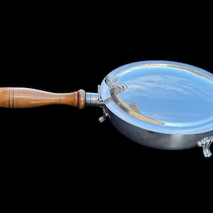 Silent Butler by Friedman Silver Co. with Winthrop Coat of Arms; Vintage Footed Silver Plate Silent Butler with FSC Hallmark 51