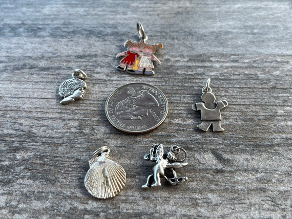 Set of 14 Sterling Silver Charms; 925 Assorted Ch… - image 5