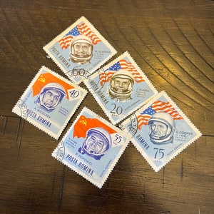 Posta Romina Astronaut Stamps; 1960s Astronaut Stamp Collection; Posta Romina Stamp Lot