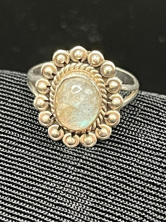 Vintage Sterling Silver Labradorite Ring; 925 Lab… - image 3