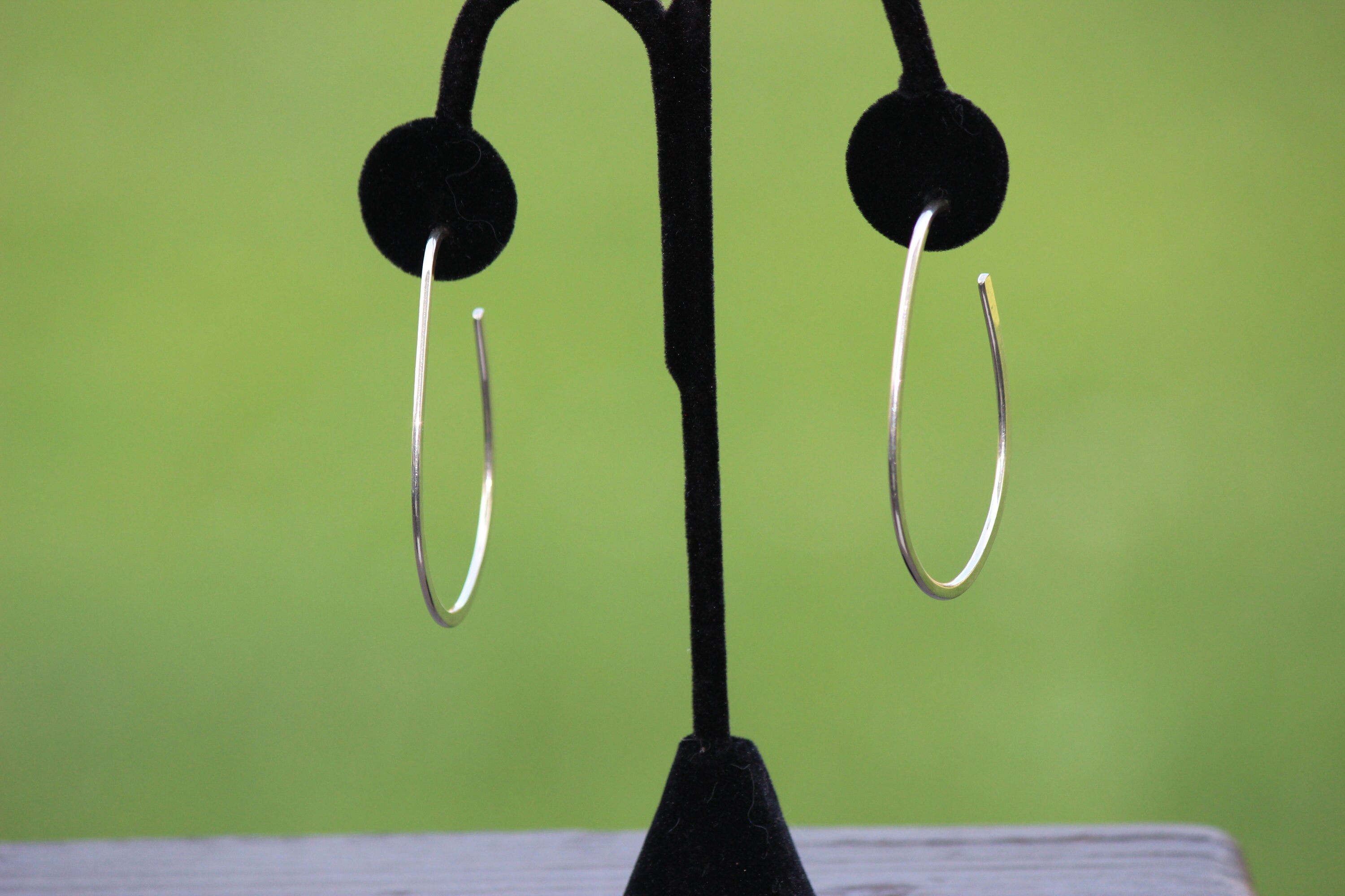 Classic J Hoop Sterling Silver Earrings 925 Open Hoop Etsy