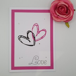 Tarjeta de amor, Tarjeta de San Valentín, Tarjeta de aniversario, Tarjeta de parejas, Tarjeta para padres, Tarjetas con corazones, Tarjeta de boda, Tarjetas personalizadas, Corazones